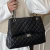 Модная сумка-тоут с ромбовидной цепочкой, женская зимняя новая сумка для поездок на работу, повседневная простая наплечная сумка