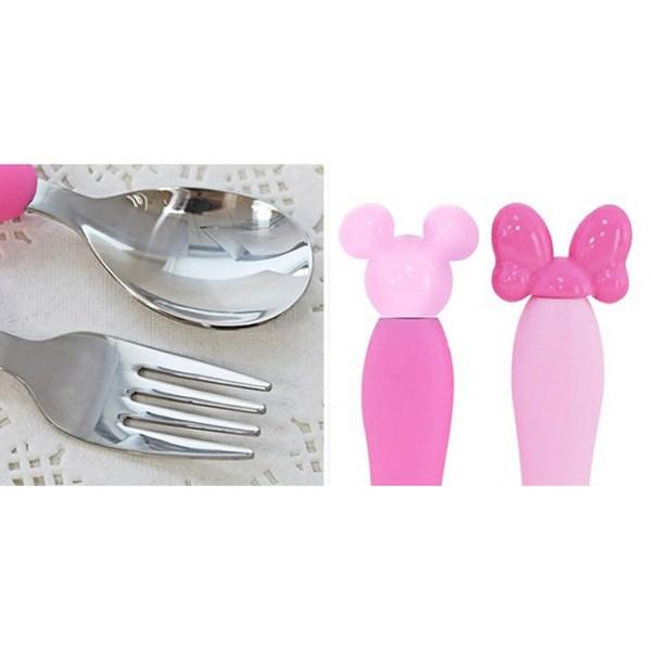 Lilpang Mickey Mascot Spoon Fork Set, Random Delivery, 1 Set