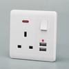 Depoguye UK Plug Usb Wall Socket, 5V 2.1A Double USB Socket Universal Three Hole Power outlet,With LED Indicator AC110V-250V
