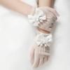 Mesh Bow Glove Dress Accessories Gloves Gloves Princess Cream Lace Fishnet Gloves Ceremony Parts