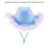 Wedding Party Cowgirl Hat for Bridal Women Wide Brim Cowboy Hat Fashion Music Festival Hat Furry Edge Hat Costume Cap