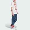 adidas Футболка с коротким рукавом и круглым вырезом Originals Letter Print, мужские топы, белые IP5552
