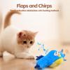 USB Rechargeable Simulated Chirping Bird Toy Touch-Activated Cat Bird Chase Toy  for Bored Cat