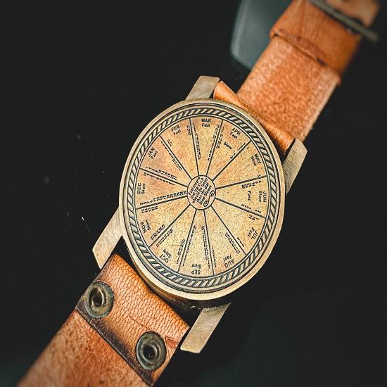 Наручные часы в стиле стимпанк, латунный компас, солнечные часы, винтажный стиль, ручная работа, подарок мужу, коллекционный предмет, морские подарки
