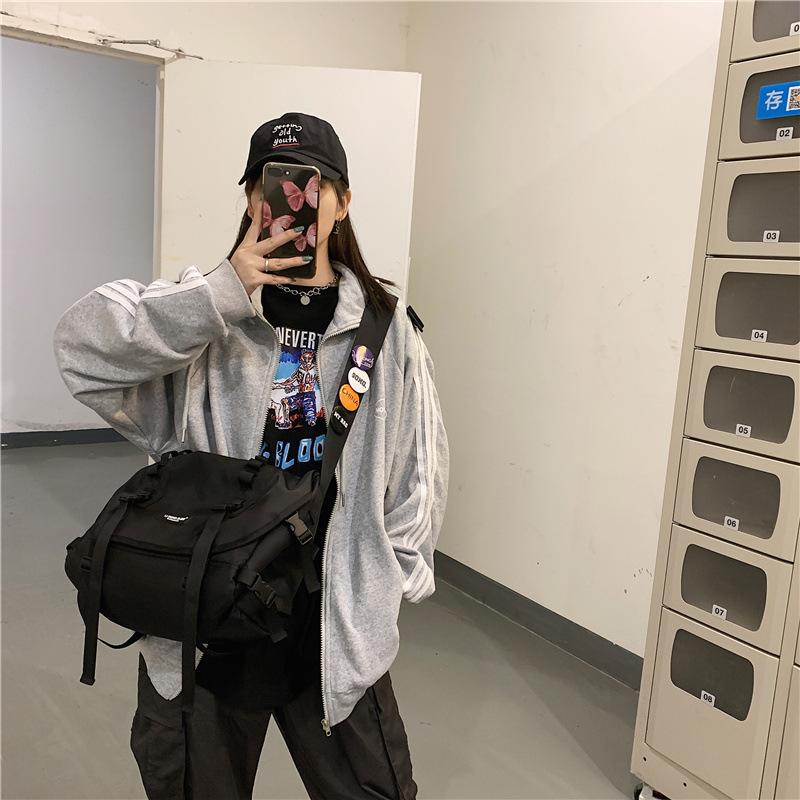 Large Capacity Techwear Style Hip Hop Messenger Crossbody Bag Men Women Multifunction Combined Single Shoulder Travel School Bag