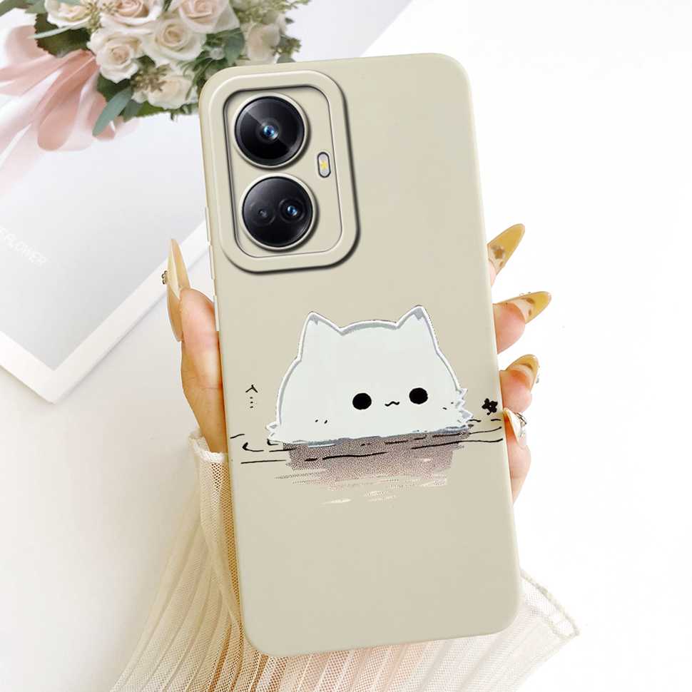 Для Realme 10 Pro Plus 5G RMX3687 RMX3686 Чехол Модный Рисунок Цветок Силиконовый Мягкий Корпус Для Realme10 Pro+ ProPlus Задняя Крышка