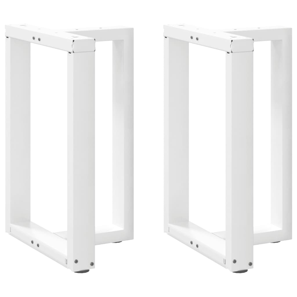 Vidaxl Nogi Do Stołu Jadalnego, 2 Pcs., Białe, 60X35X(72-73) Cm, Stal