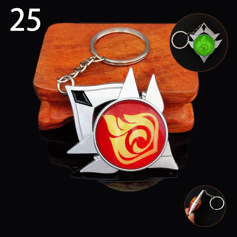 1 шт. Vision Lnazuma Eye Of Original God игрушка брелок светящийся брелок игра Genshin Impact 7 Element Weapons Ganyu