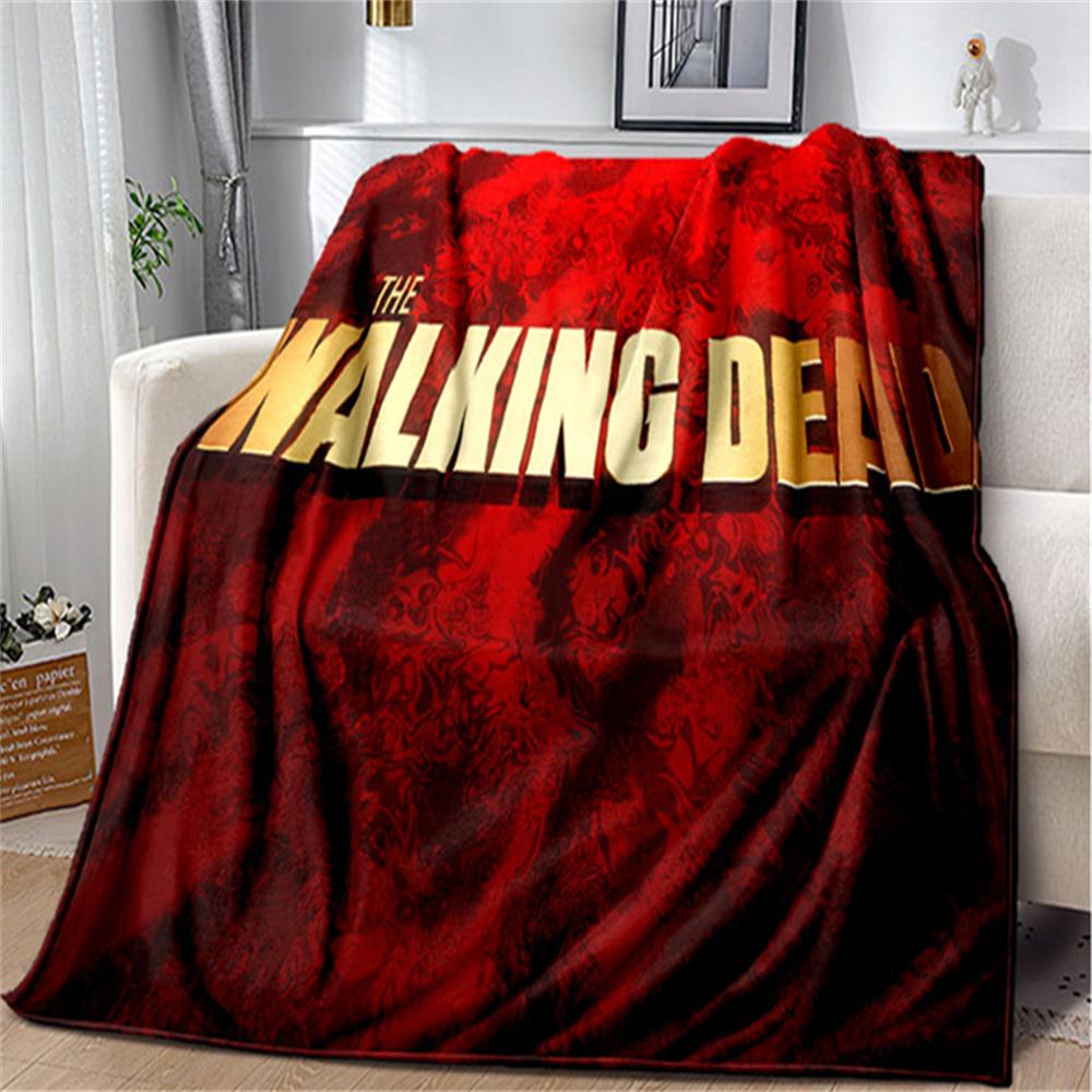 Мягкое плюшевое одеяло с изображением ужасов «Ходячие мертвецы», фланелевое одеяло, одеяло для гостиной, спальни, кровати, дивана, чехол для пикника Bettdecke