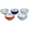 Yuuki Roman Shikayama Pattern Assorted Set of Gift Made in Hasami Gift Box Included Bowls, 5, Set, Japan, Ware,