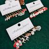 Xiaomi 15Pairs Cute Christmas Earrings Colorful Cartoon Santa Claus Hook Earrings Versatile Style Suitable for Christmas Gifts
