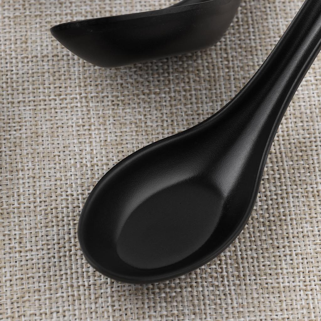 Melamine Pho Scoops Chinese Asian Soup Spoons Non Stick Wonton Rice Spoon Set Long Handle Japanese Ramen Spoon Serving Tableware4