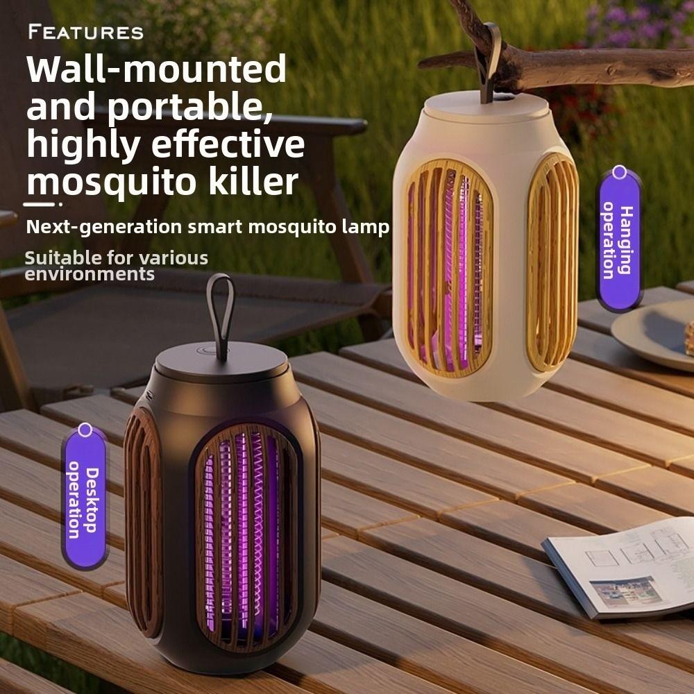 Cordless Shock Bug Zapper USB Charging Insect Fly Trap Effective Electric Mosquito Lamp Garden