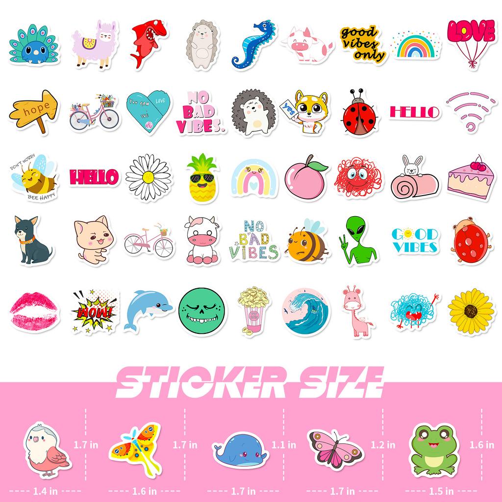 100 Small Size 4Cm Small Fresh Vsco Stickers Graffiti Stickers Computer Notebook Refrigerator Water Cup Stickers