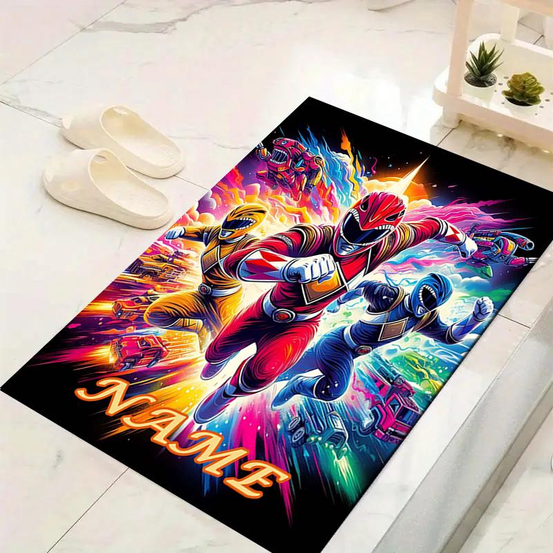 Custom 1Pc Power Ranger Action Rug Office Carpet Indoor Outdoor Entrance Doormat Nonslip Soft And Comfortable Living Room D2915219