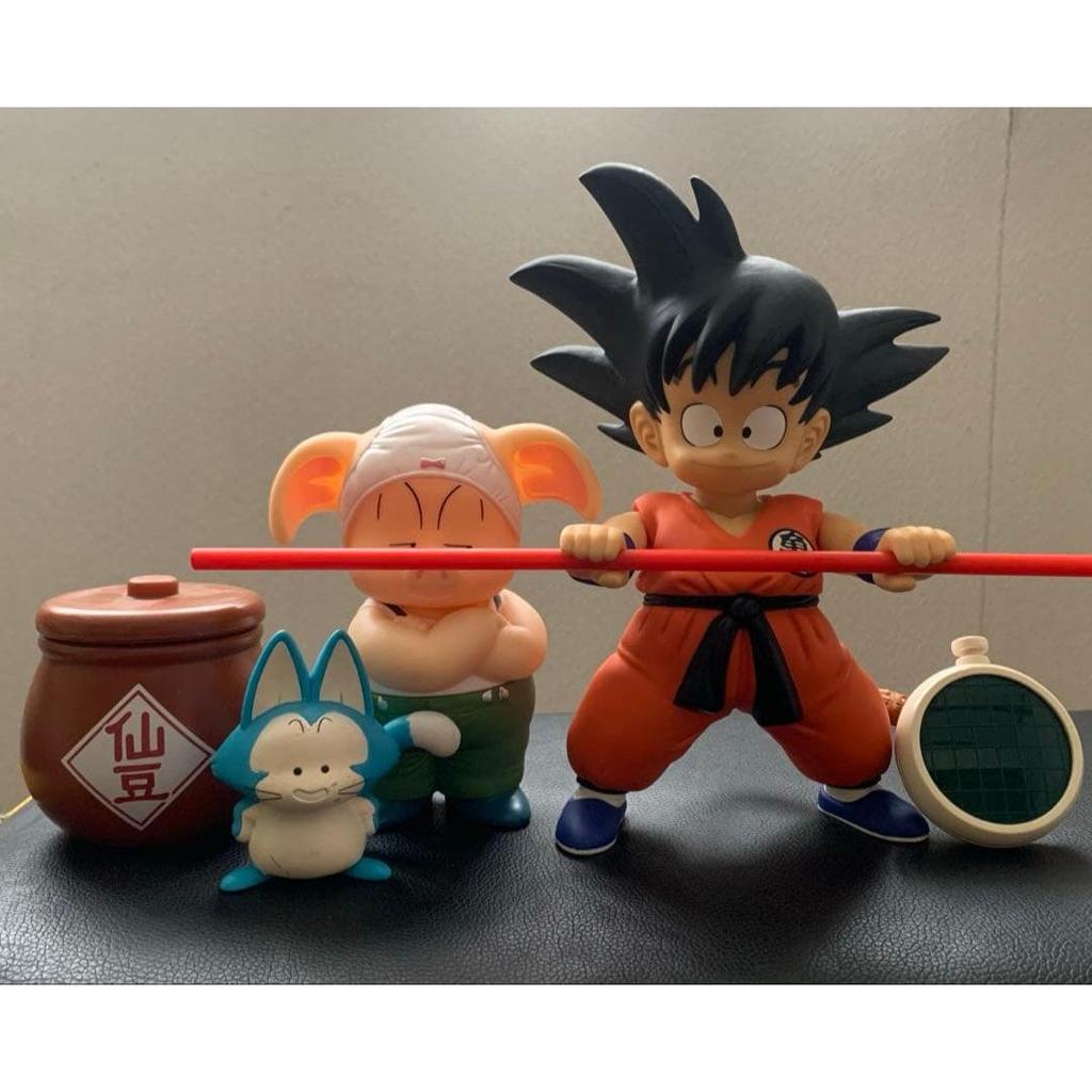 Б/у Фигурка из мягкого винила Сон Гоку и Оолонг из Dragon Ball Горшок с Сензу