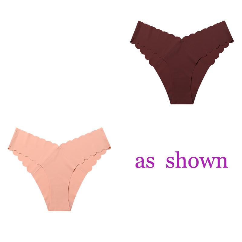 TERMEZY 2 шт./лот, женские сексуальные трусики из ледяного шелка, эластичное нижнее белье с низкой посадкой, женское нижнее белье, стринги, удобные стринги с волнистым краем, нижнее белье