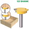 Деревообрабатывающая фреза, фреза для резьбы, фреза для замка ящика, фреза для ящика, высококачественная фреза для шипового соединения ящика 1/2X50,8 мм желтая
