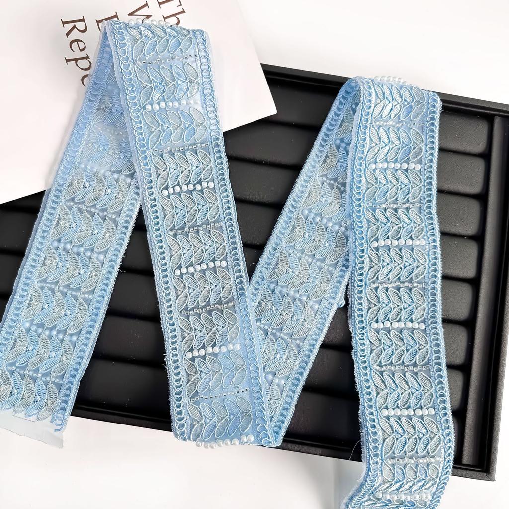 5,5 см Новый китайский экзотический ручной работы вышивка бисером штрих-код нить сделай сам аксессуары для манжет ханьфу краевое кружево аксессуары