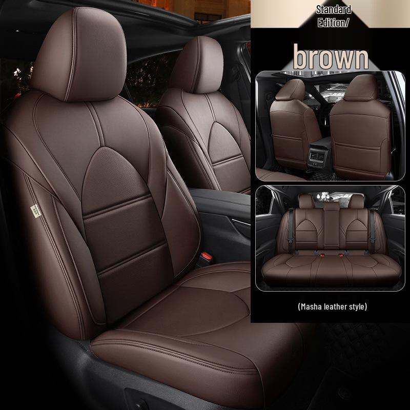 Universal Genuine Leather Car Seat Cover, Four-Season, Full Coverage, Fits All Models