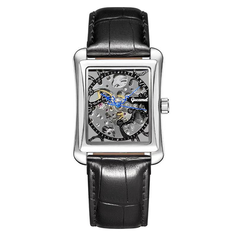 Новые Модные Квадратные Автоматические Механические Часы Лучшего Бренда Автоматические Часы Деловые Мужские Водонепроницаемые Светящиеся Часы