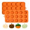 2pcs Halloween Pumpkin Silicone Mold Chocolate Cookie Candy Mould Halloween Party DIY Baking Tools Cake Decoration Ice Mold