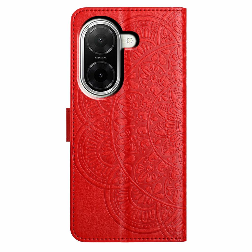 Для Xiaomi Redmi A5 NFC (173,45 мм) Кожаный чехол с отделениями для карт, узор мандалы, чехол-подставка для телефона