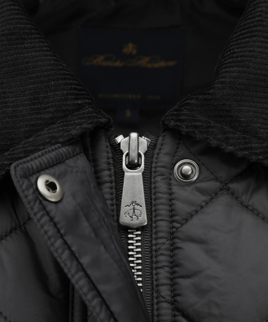 BROOKS BROTHERS [Женский] Стеганый джемпер с капюшоном (черный) (Bbopwbg402)