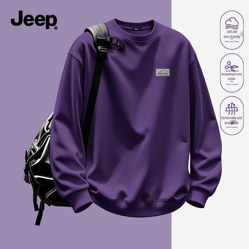 Jeep Мужской свитшот свободного кроя с круглым вырезом