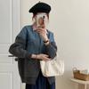 Осенняя куртка Женские свитера Пальто Лоскутное ватное пальто Кардиган Вязаный Карманы Имитация двух частей Свитер