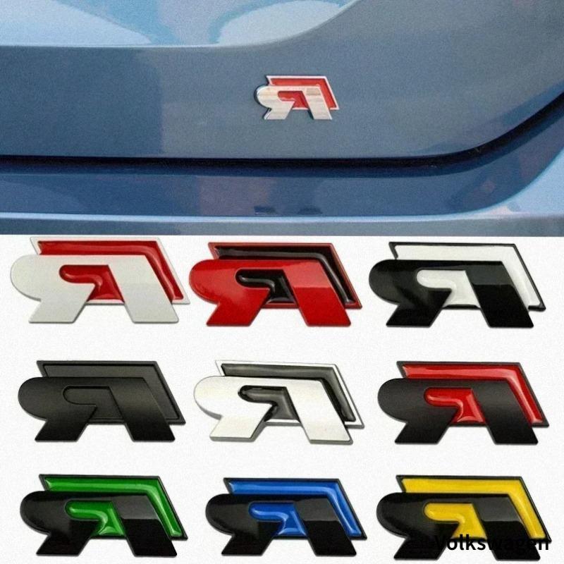 Volkswagen R Rline Логотип Значок Металлическая Наклейка для Передней Решетки Заднего Багажника Автомобиля - Декоративный Эмблема для Моделей VWsem3 9e