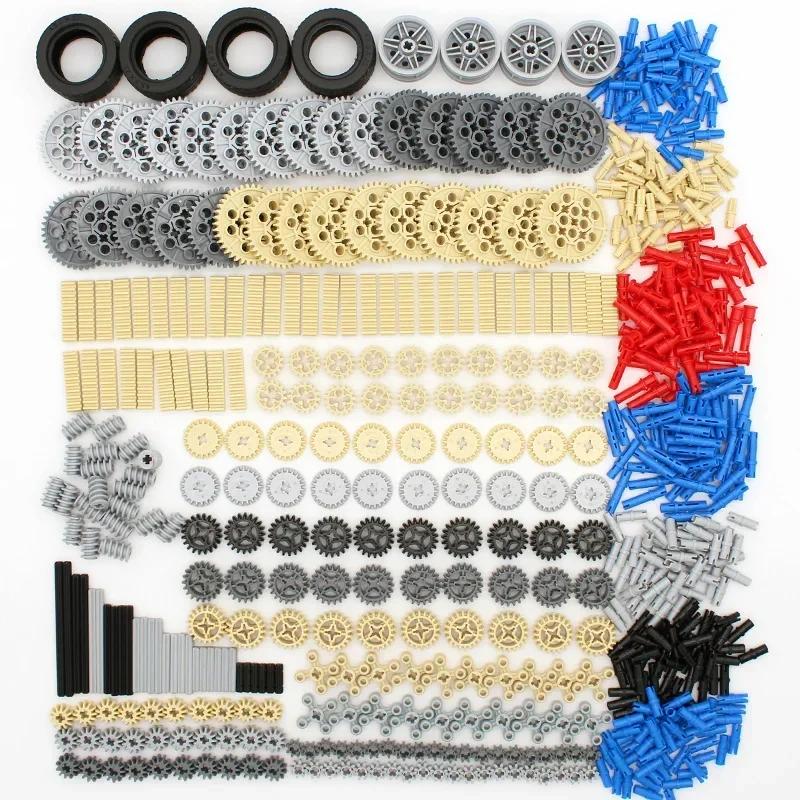 Non-Toxic Moc Building Blocks Technical Parts Pin Liftarm Studless Beam Axle Plug Connector Panel Gear Compatible Intellectual Toy