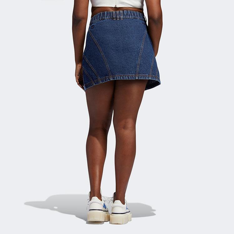 adidas Юбка-трапеция из денима Originals X Ivy Park в полоску, женские плавки, синяя, H61720