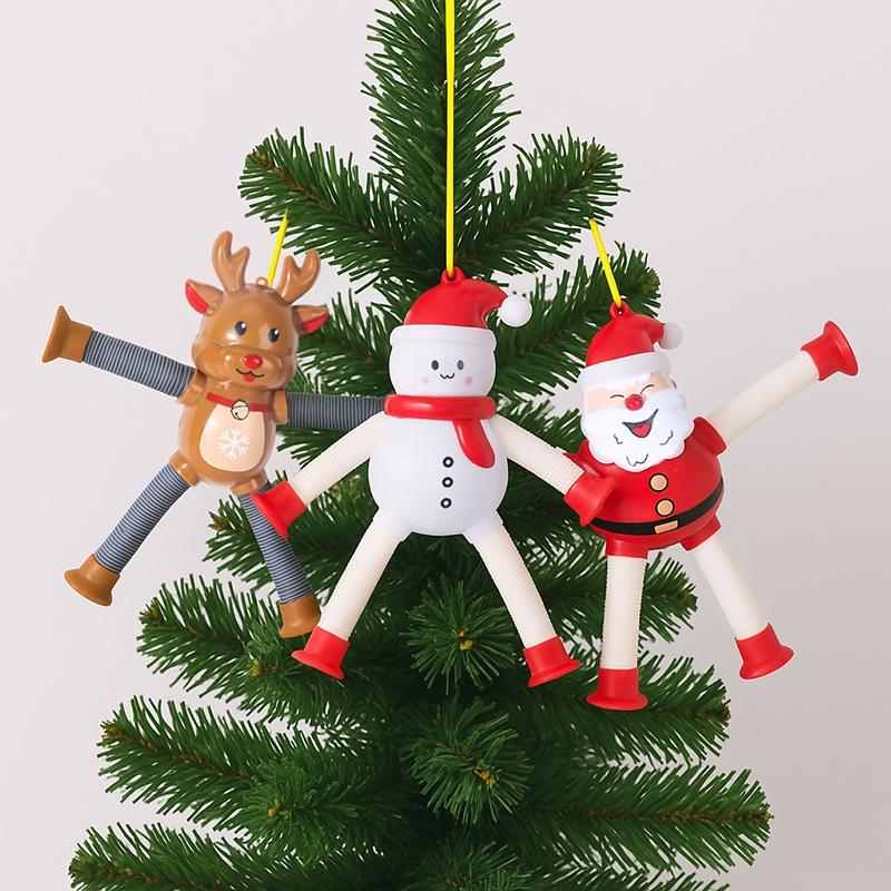 Подвесное украшение на елку Телескопический лось Снеговик Дед Мороз Рождественские украшения 2025 Настольное украшение Рождественский домашний декор