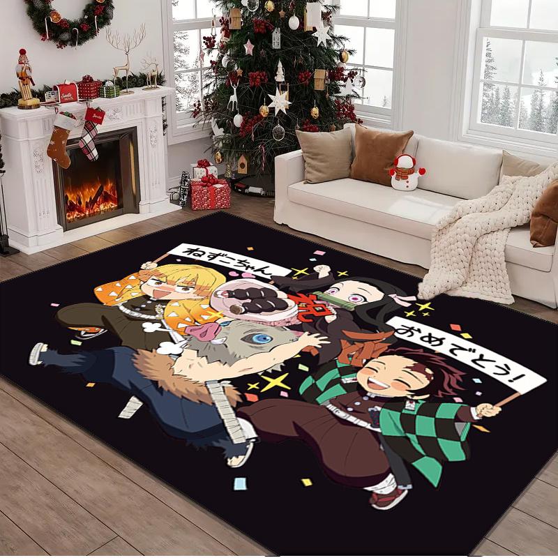 1PC rug Powerful Demon Anime Carpet, Chair Rug,Area Rug for Office Bedroom living rooms bedroom, Doormat decor Christmas fan gifts