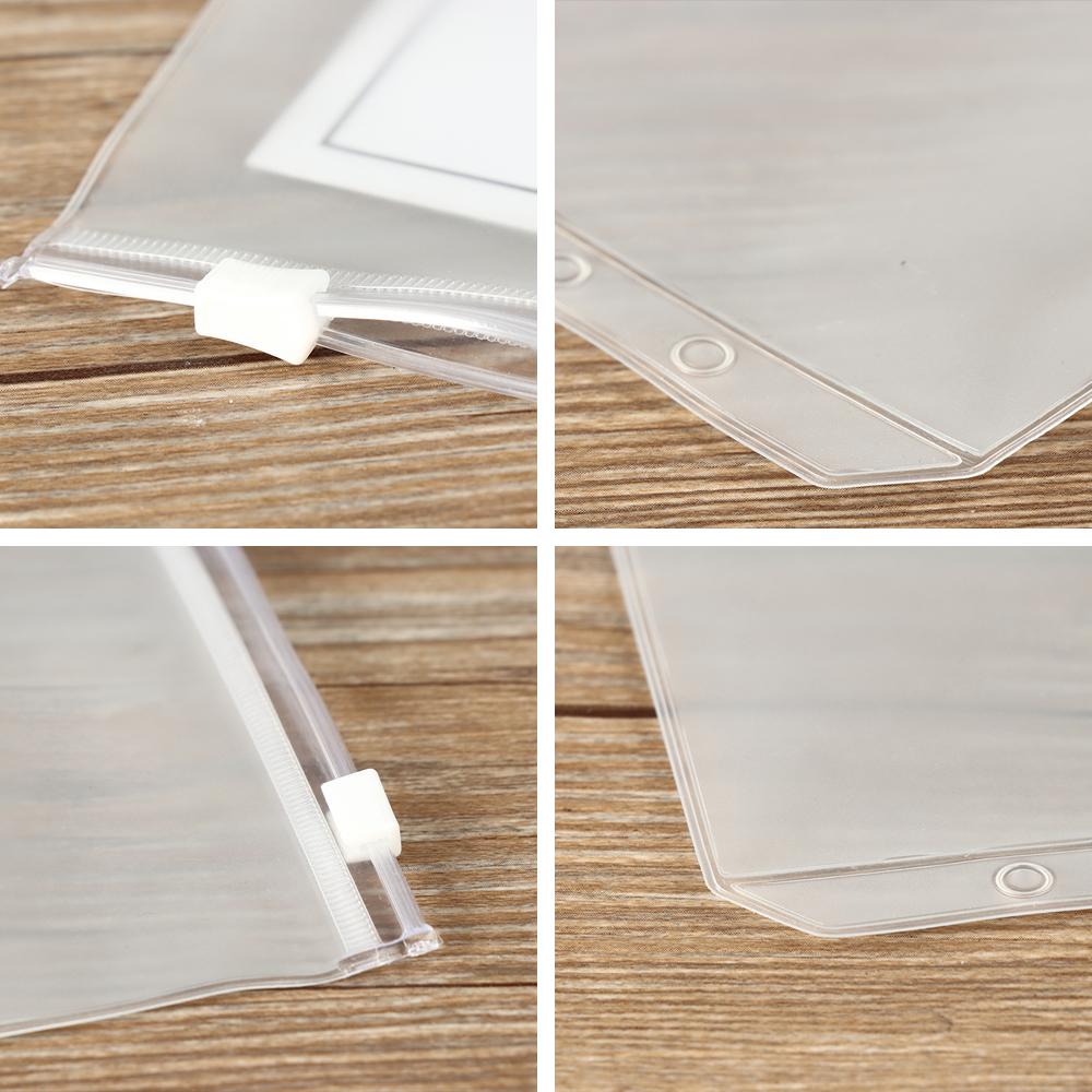 1/5PCS Zipper Resealable Plastic Matte Clear Zip Lock PVC Storage Pouch Bag