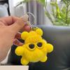 Keychain Cartoon Doll Wearing Hat Glasses Decor Imitation Rabbit Fur Charm Key Chain Keys Backpacks Cars Accessories