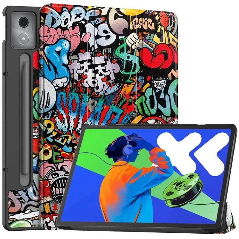 For Xiaoxin Pad Pro 12.7 Tri-Folding Stand Smart Tablet Case for XiaoxinPad Xiaoxin Pad Pro 12.7 Cover funda