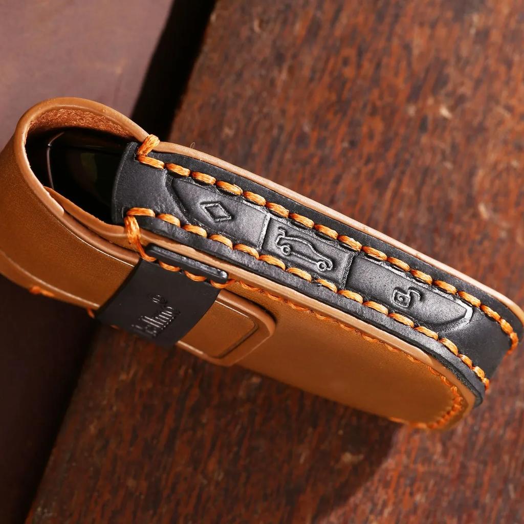 Чехол для автомобильных ключей GUSHIBEI из натуральной кожи для BMW X7 2023