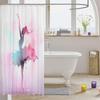 Ballet Dancer Shower Curtain Watercolor Dance Art Pink Purple Design Bathroom Decor Linen150X160