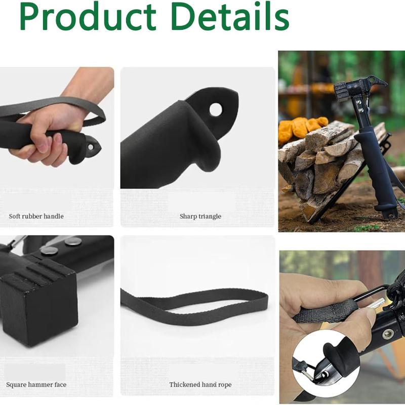1pcs Durable Camping Hammer With Tent And Pile Removal Function, Suitable For Camping And Hiking