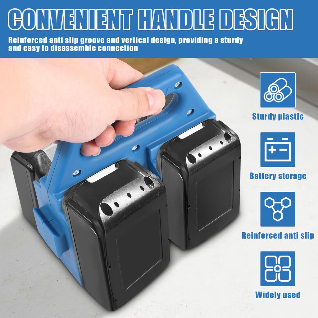4-слотный держатель для аккумуляторов Makita 18V и 14.4V Портативный и прочный кейс для хранения аккумуляторов Ручка в комплекте для электрика и плотника