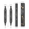 QIC Double -headed Seal Eyeliner, Waterproof Without Fainting Triangular Wing Tail Seal Eyeliner Pen