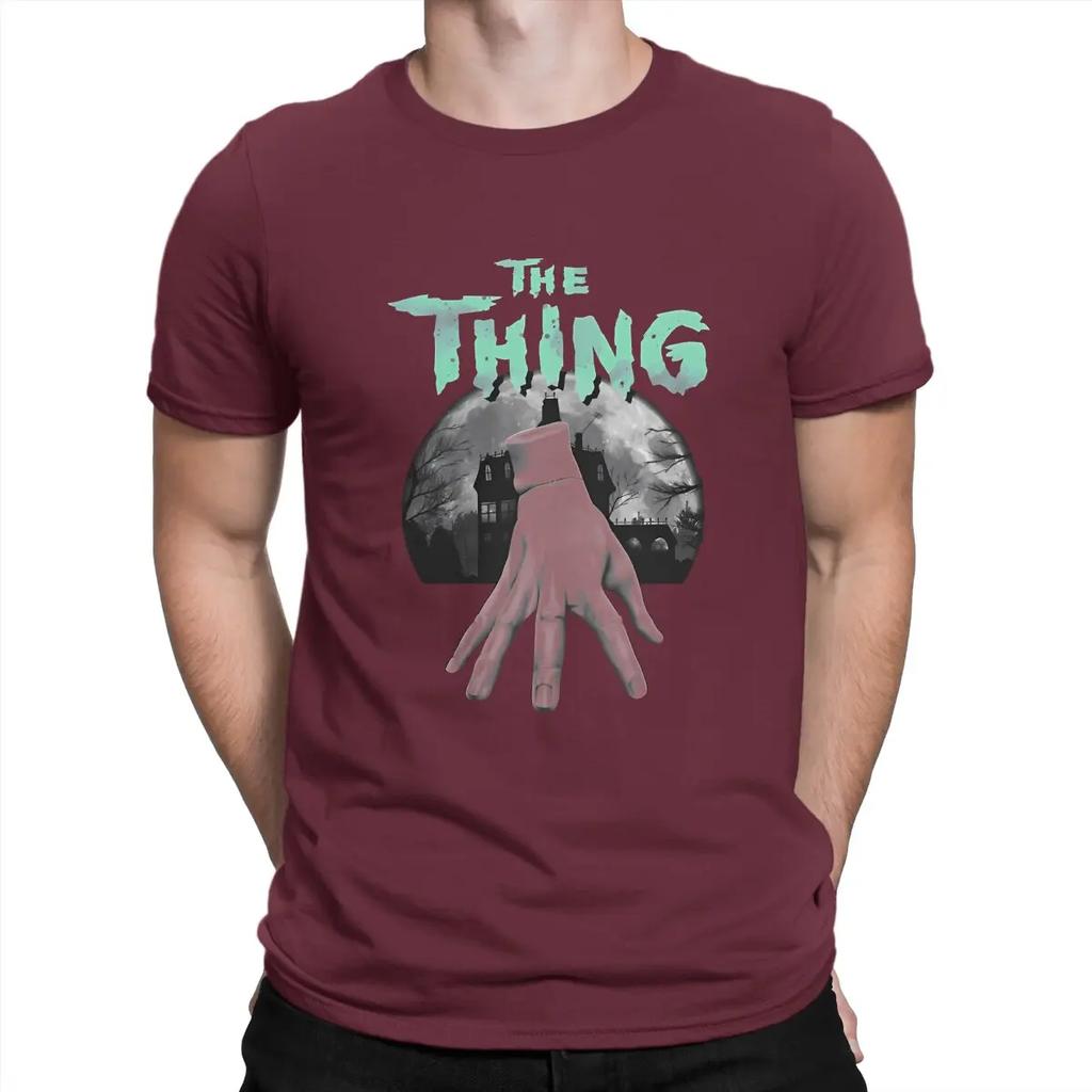 Beware Of The Thing T-Shirt T-The Addams Family Funny Cotton Tee Shirt Round Collar Short Sleeve T Shirts 6XL Tops Unisex