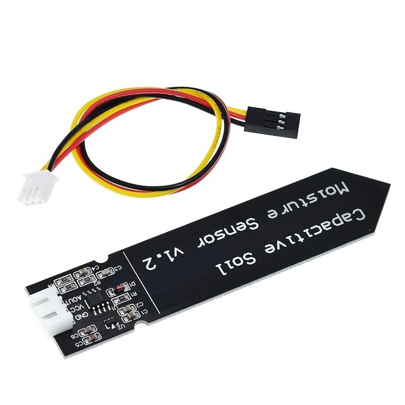 Corrosion-Resistant Capacitive Soil Moisture Sensor Module with Analog Output and Lead Wire