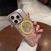 Для iPhone 16 15 Pro Max Magsafe Case Роскошный блестящий золотой фольгированный магнитный беспроводной зарядный чехол для iPhone 13 14 Pro Max Милый чехол