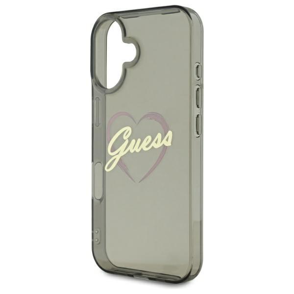 Guess Guhcp16Shchgspk Iphone 16 6.1 Czarny/Black Hardcase Iml Heart