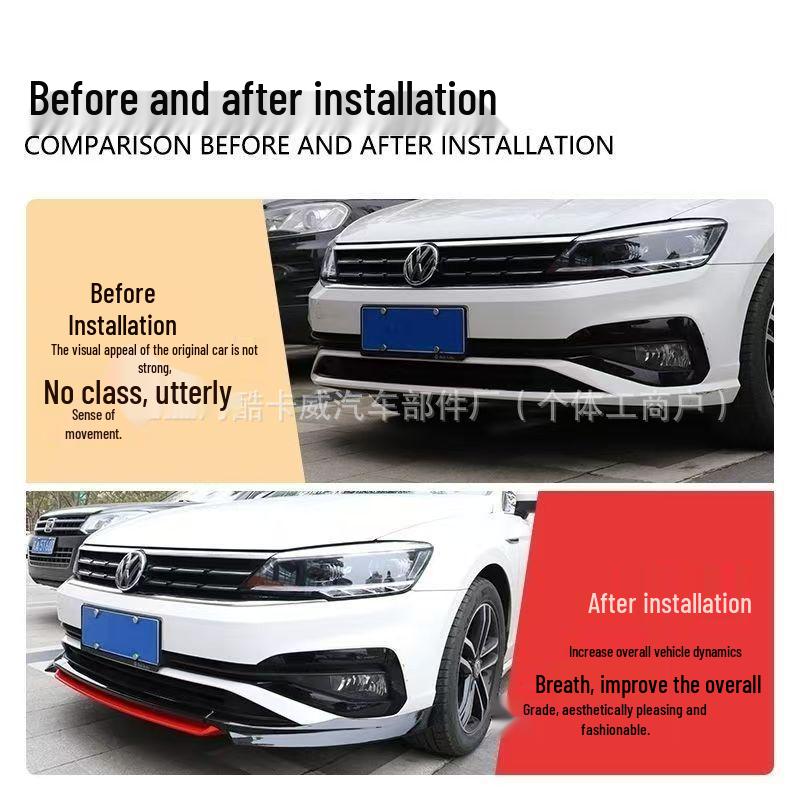 Полный комплект обвеса ABT для Volkswagen Lamando 19-21: Передний сплиттер, боковые накладки и диффузор