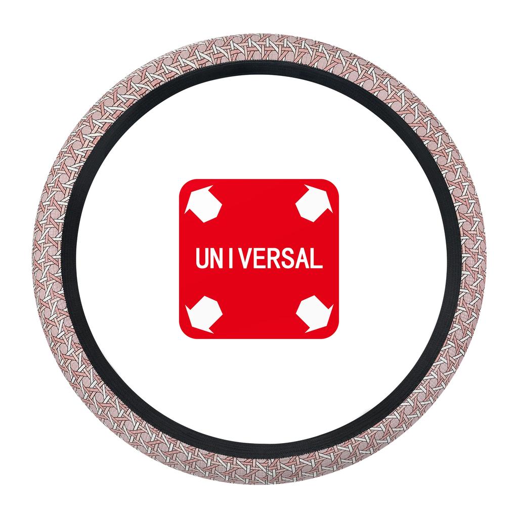 Чехол на руль автомобиля Эластичный Дышащий Кожаный чехол на руль с геометрическим принтом для автомобиля General Motors