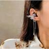Милый блестящий чехол для Bluetooth-наушников с вишневым цветом и бриллиантами, модный аксессуар-цветок из страз для женщин, 1 шт.